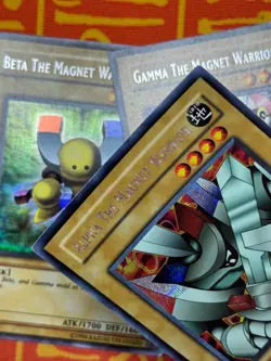 YUGIOH MAGNET WARRIOR SET ALPHA/BETA/GAMMA SECRET RARE DOR-E001/E002/E003 LP - Image 3