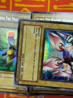 YUGIOH MAGNET WARRIOR SET ALPHA/BETA/GAMMA SECRET RARE DOR-E001/E002/E003 LP - Image 5