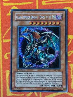 YUGIOH CHAOS EMPEROR DRAGON - ENVOY OF THE END SECRET RARE 1ST EDITION IOC-000 - Image 1