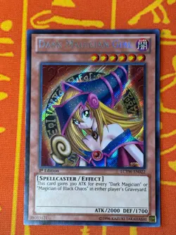 YUGIOH DARK MAGICIAN GIRL SECRET RARE 1ST EDITION EXCELLENT LCYW-EN022 NA PRINT - Image 1
