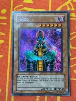 YUGIOH JINZO SECRET RARE MODERATE PLAY PSV-000 NA PRINT REVERSE FOIL MISPRINT - Image 1