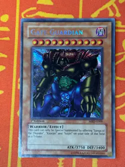 YUGIOH GATE GUARDIAN SECRET RARE 1ST EDITION LIGHT PLAY MRD-E000 - Image 1