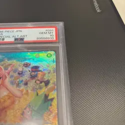 [Used] PSA 10 rebecca Parallel One Piece Card OP05-091 Wings of Captain Japanese - Image 4