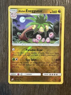 Alolan Exeggutor 115/181 Sun & Moon Team Up Reverse Holo Rare Pokemon Card - Image 1