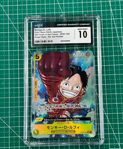 One Piece OP07-109 Monkey D. Luffy Card, Gem Mint 10 - Image 1