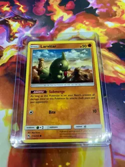 Larvitar 114/214 Sm-Lost Thunder Regular LP-Lightly Played Pokemon Card TCG - Image 5