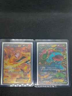 Pokemon Trading Card Game Venusaur EX & Charizard Ex XY123 121 Black Star - Image 1