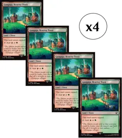 4x - Gongaga, Reactor Town - x4 (playset) - Final Fantasy - C NM MTG - Image 1