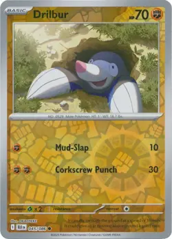 Drilbur 045/086 Reverse Holo Black Bolt BLK English Pokemon Card NM - Image 1
