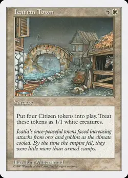 MTG - Icatian Town - Fifth Edition - X1 - (LP) - - Image 1