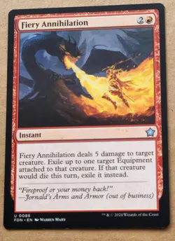 MTG Fiery Annihilation Foundations FDN #086 Magic the Gathering - Image 1