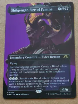 MTG Shilgengar Sire of Famine Modern Horizons 3 Borderless - Image 1