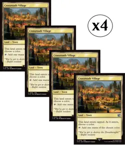 4x - Crossroads Village - x4 (playset) - Final Fantasy - C NM MTG - Image 1