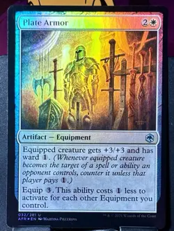 Plate Armor - Foil - MTG - AFR - 032/281 - UNCOMMON ~ NM - Image 3