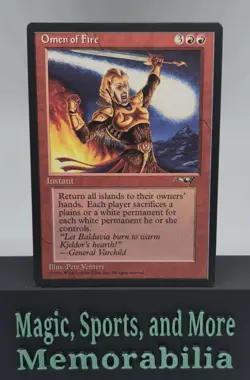 MTG Omen of Fire Alliances Regular Red Rare Magic The Gathering LP - Image 1