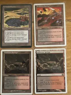 MTG: Sulfurous Springs x 4: Various Sets: Lightly Played (Excellent) - Image 1