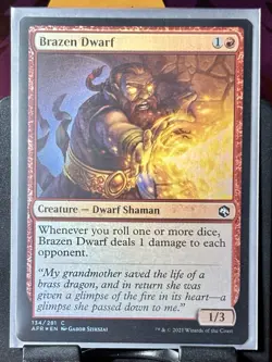 Brazen Dwarf - Foil - MTG - AFR - 134/281 - COMMON ~ NM - Image 2
