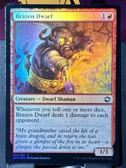 Brazen Dwarf - Foil - MTG - AFR - 134/281 - COMMON ~ NM - Image 3