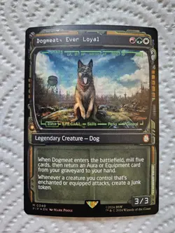 Dogmeat Showcase Foil MTG Fallout PIP 340 NM Unplayed - Image 1