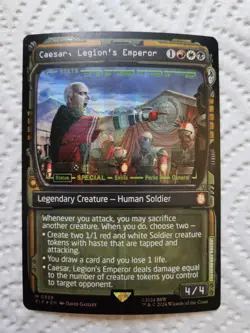 Caesar, Legion's Emperor SHowcase Foil MTG Fallout PIP 339 NM Unplayed - Image 1