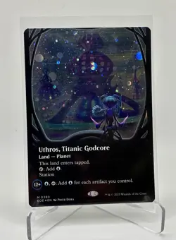 Uthros, Titanic Godcore Borderless GALAXY FOIL MTG Edge of Eternities EOE NM 380 - Image 1