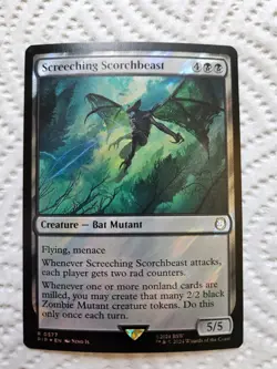 Screeching Scorchbeast Surge Foil MTG Fallout PIP 577 NM Unplayed - Image 1