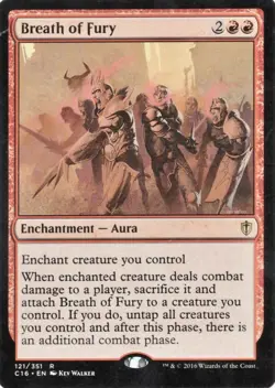 Breath of Fury, Commander 2016, VLP/NM, Magic the Gathering MTG Card - Image 1