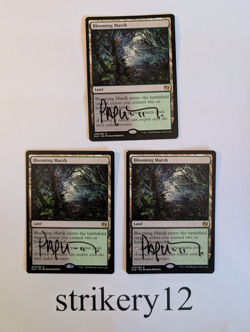 3x Blooming Marsh - Kaladesh - Signed by Adam Paquette - MTG - Image 1