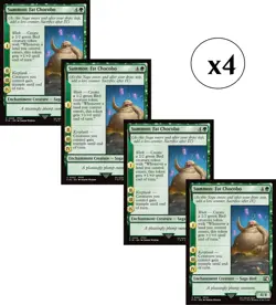 4x - Summon: Fat Chocobo - x4 (playset) - Final Fantasy - C NM MTG - Image 1