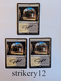3x Concealed Courtyard - Kaladesh - Signed by Jung Park - MTG - Image 1