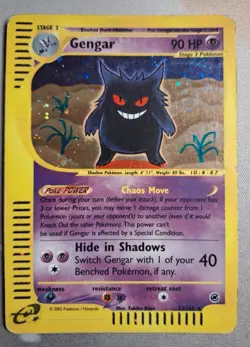 Pokemon Card- Gengar-Expedition-Holo-13/165-Rare-NoCrystal-ENG-Played - Image 1