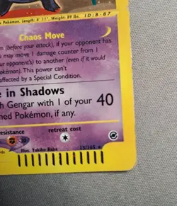 Pokemon Card- Gengar-Expedition-Holo-13/165-Rare-NoCrystal-ENG-Played - Image 5