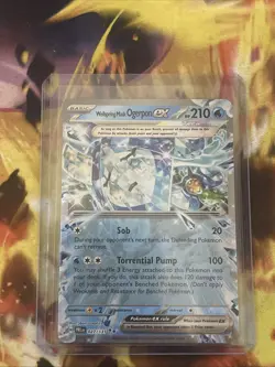 Pokemon TCG Prismatic Evolutions Wellspring Mask Ogerpon EX 027/131 Near Mint - Image 1