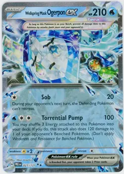 Pokemon TCG Prismatic Evolutions Wellspring Mask Ogerpon EX 027/131 Near Mint - Image 1