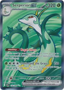 Serperior ex 156/086 Black Bolt BLK English Pokemon Card NM - Image 1