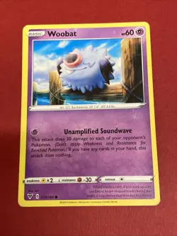Pokemon TCG Woobat Vivid Voltage 073/185 Regular Common Card - Image 1