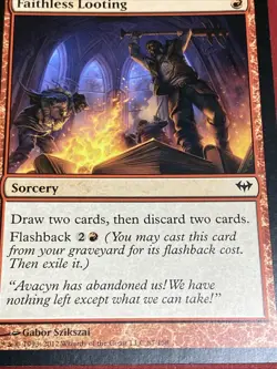 Faithless Looting Dark Ascension Regular TCG CARD Regular - Image 1