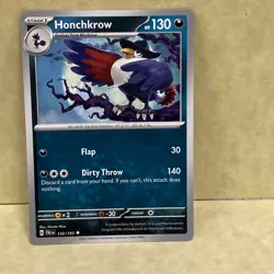 Honchkrow 132/193 Sv02: Paldea Evolved Regular Pokemon TCG card - Image 1