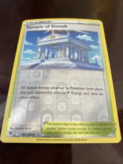 Temple of Sinnoh 155/189 Swsh10: Astral Radiance Reverse Holo Pokemon TCG card - Image 1