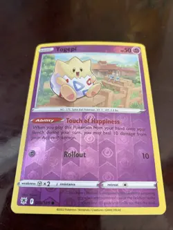 Togepi 055/189 Swsh10: Astral Radiance Reverse Holo Pokemon TCG card - Image 1
