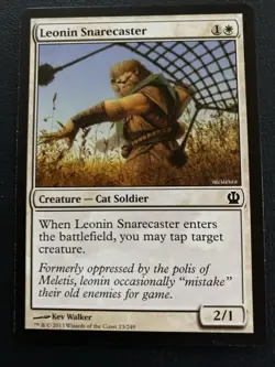 MTG Leonin Snarecaster Theros 23/249 Regular Common TCG CARD GAME - Image 1
