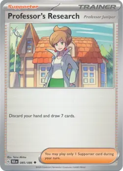 Professor's Research 085/086 Black Bolt BLK English Pokemon Card NM - Image 1