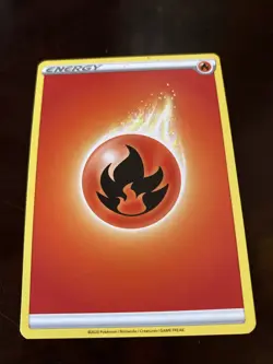 Fire Energy - 2020 Common Sword & Shield Base Set Pokemon TCG REGULAR CARD - Image 1