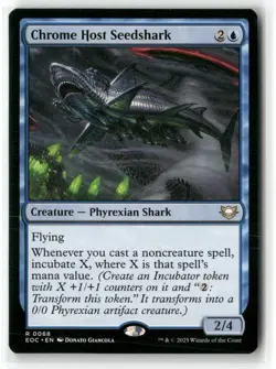 Chrome Host Seedshark Commander: Edge of Eternities MAGIC MTG NM - Image 1