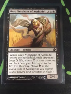 MTG Magic The Gathering Gray, Merchant Of Asphodel Black Zombie Commander - Image 1