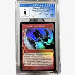 THUNDERBLADE CHARGE Rare Foil Future Sight 124/180 2007 CGC Graded 9 Mint MTG - Image 1