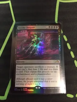 MTG Magic The Gathering Invoke Despair Foil Promo Black Sorcery Commander - Image 1