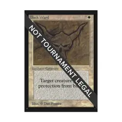 WOTC MtG International Ed. Black Ward (U) Fair+ - Image 1