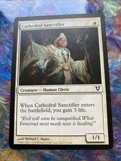 MTG Cathedral Sanctifier Avacyn Restored Regular Tcg Card - Image 1