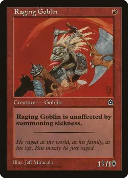MTG - Raging Goblin - Portal Second Age - X1 - (LP) - - Image 1